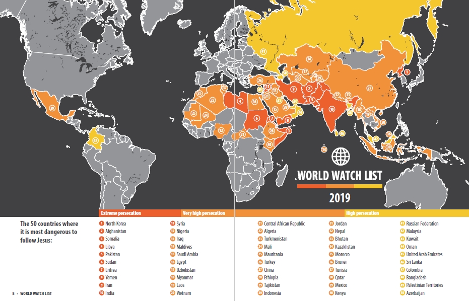 [국제/Acts29] 세계 2억 4500만 여 명 기독교인 심한 박해 아래 있어